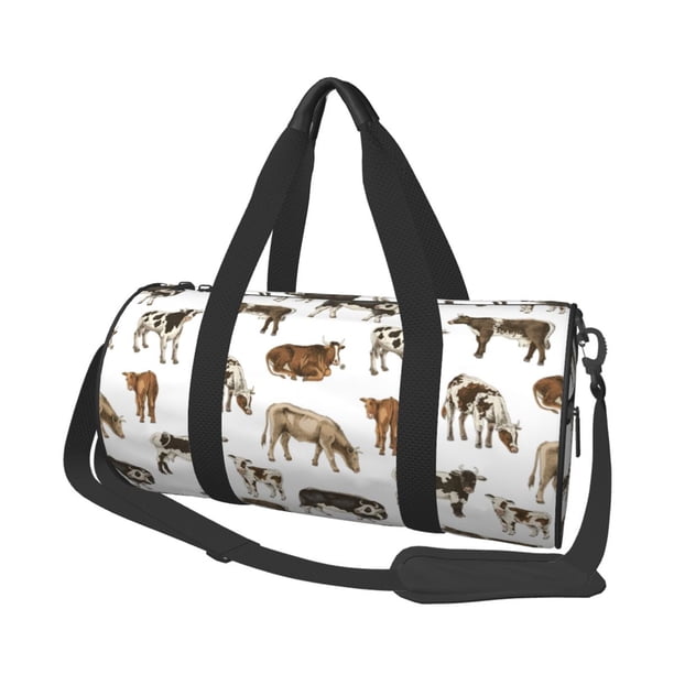 Easygdp Cow Bolsa de Viaje, Bolsa de Mano, Bolsa de Gimnasio, Bolsa de Equipaje para Viaje