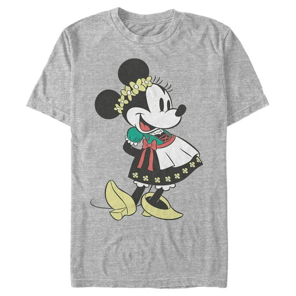 Men's Mickey & Friends Minnie Mouse German Oktoberfest Dirndl  Graphic Tee Athletic Heather Medium