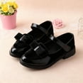 thumbnail image 6 of Miluxas Girls Dress Shoes Leather Princess Party Girls Shoes Girls Mary Jane Ballerina Flat Shoes Black 12.5-13Years, 6 of 6