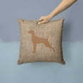 thumbnail image 2 of Carolines Treasures BB1105-BL-BN-PW1414 Pointer Burlap and Brown   Canvas Fabric Decorative Pillow BB1105 14Hx14W, 2 of 4