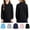 Black, variant on Kids School Uniform Long Sleeve Polo Shirt Back to School Button Closure Comfortable Breathable Fabric