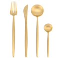 thumbnail image 1 of 304 Stainless Steel Spoon Fork Titanium Plating Tableware Western Cutlery, 1 of 8