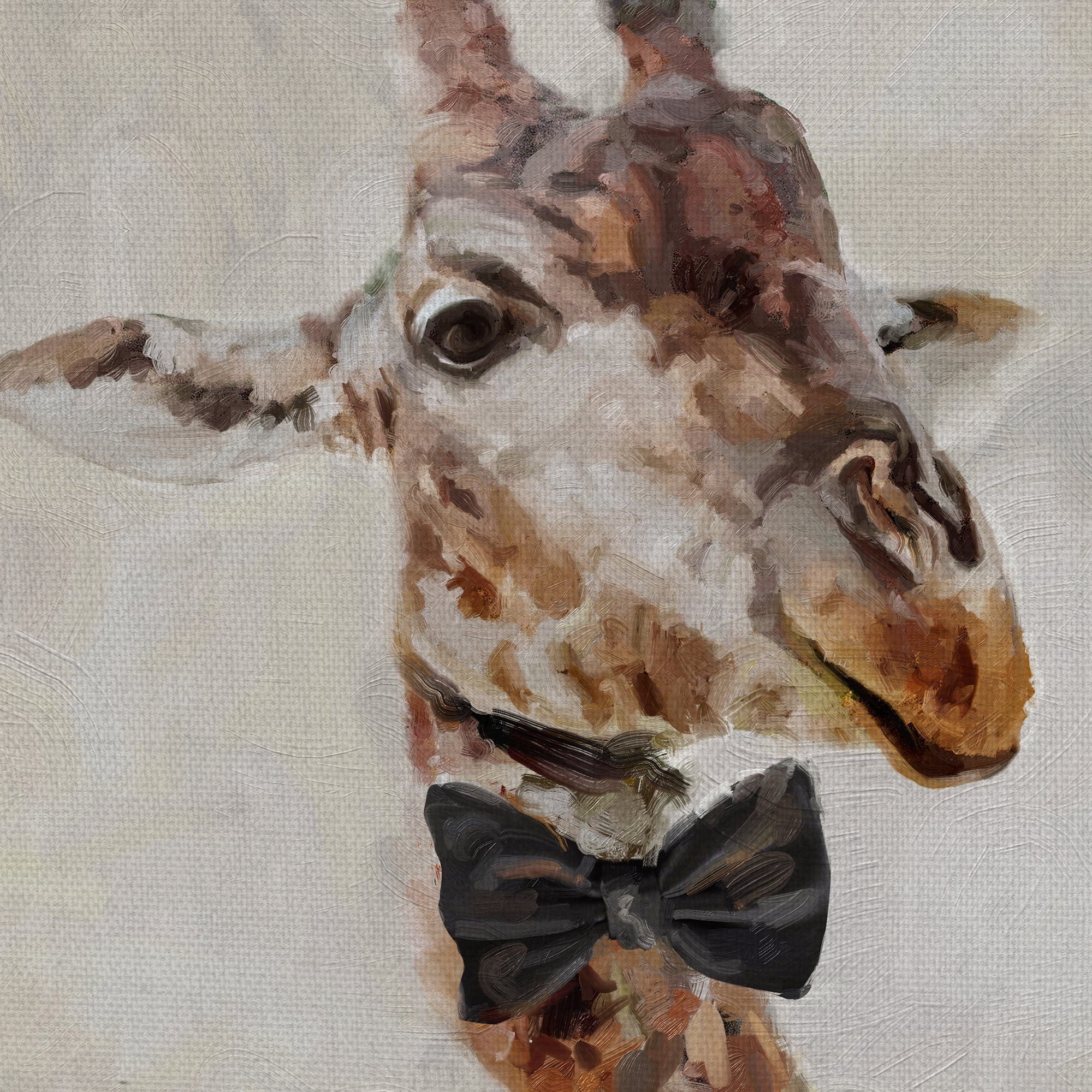 Fancy Pants Giraffe in Bowtie by Studio Arts Canvas Art Print