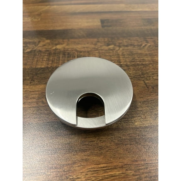 We're it, Brushed Silver Metal Furniture/Desk Grommet, 64mm / 2.51 inches
