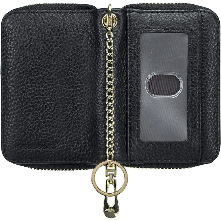  imeetu RFID Credit Card Holder, Small Leather Zipper