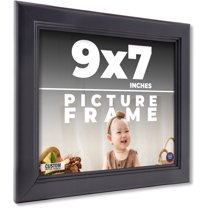 9x7 Frame Black Passaggi Solid Wood Picture Frame Width 1.5 Inches | Interior Frame Depth 0.5