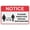 Warning Sign 1, variant on Notice Please Practice Social Distancing Red Sign For House 8"x12" Yard Sign, Premium Aluminum, Sun-Proof, Rust-Free