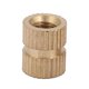 thumbnail image 1 of Juego de 10 tuercas moleteadas con rosca hembra M5, tuercas de inserción roscadas de latón, tuercas de inserción soldadas hidráulicamente [M5*7*8,3], 1 of 5