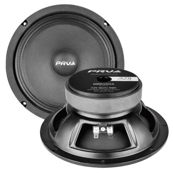 PRV Audio 8MR450A 8 Pouces 450W Haut-Parleur Audio de Voiture 8-Ohms de Gamme Moyenne