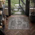 thumbnail image 3 of BERTHMEER 2'x3' Small Area Rugs for Bedroom Entryway Office Doormat Indoor,Vintage Traditional Distressed Rugs Washable Non-slip,Brown Carpets, 3 of 7