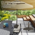 thumbnail image 4 of Outsunny Base Ronde pour Parasol de Patio avec Roues, Support de Parasol en Résine Bronze, 4 of 10