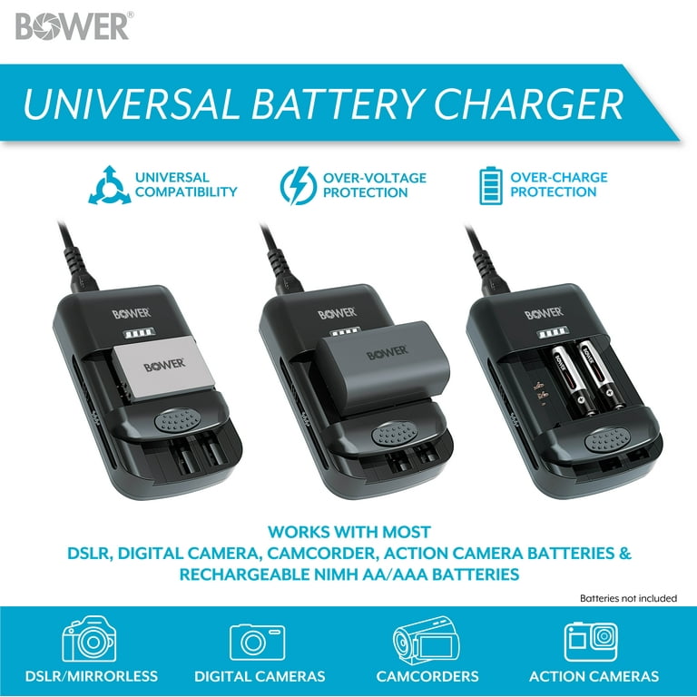 Bower Best Universal Camera Battery Charger Bower DSLR Universal