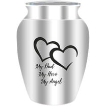 Heart Small Keepsake Urns Mini Cremation Urn for Human Ashes Aluminum Sharing Funeral Urn Memorials Ashes Holder Miniature Container for Brother Family Friends Pets 2.6x1.8Inch-Silvery grey