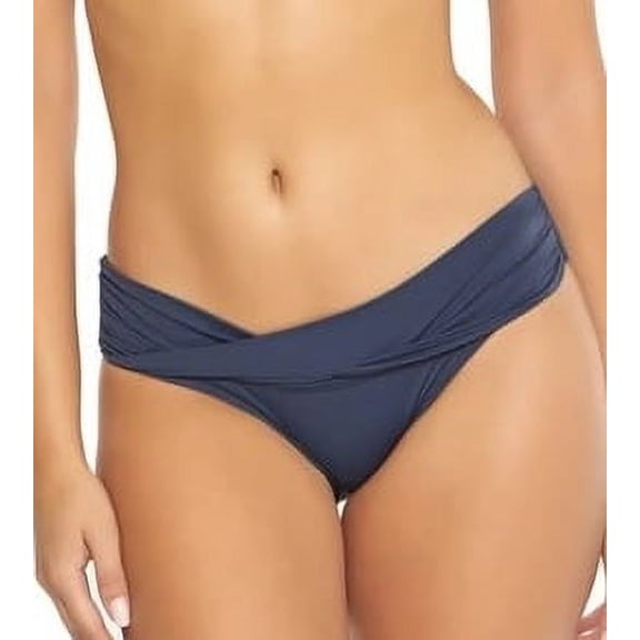 PilyQ BLUE Poseidon Panky Full Cut Bikini Swim Bottom, US Large