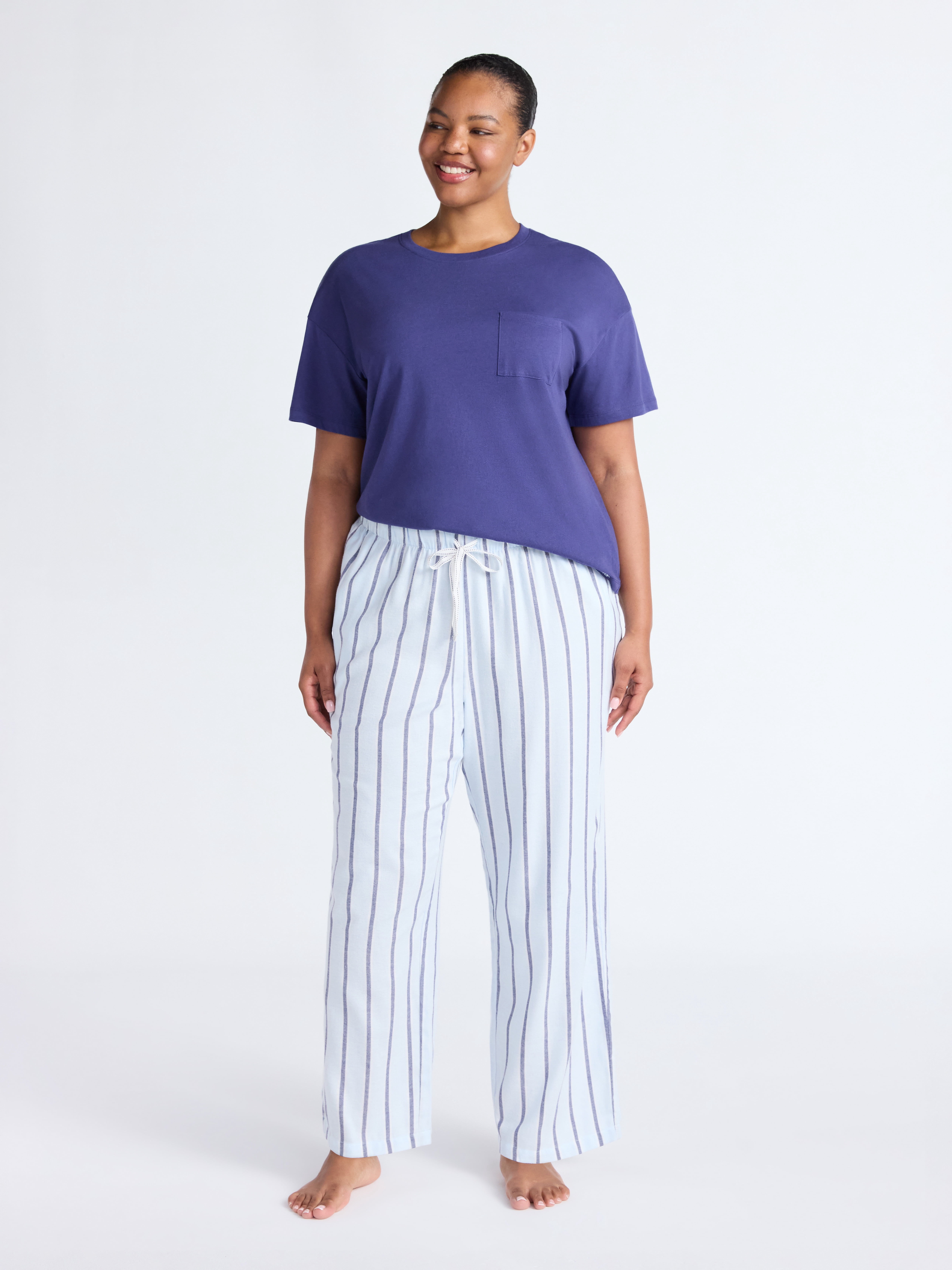 Joyspun Women's Flannel Sleep Pants, 30'' Inseam, Sizes XS-3X