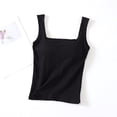 thumbnail image 4 of HAYIMI Women Stretch Camisole Tank Tops Soft Ribbed Knit Sleeveless Shirt Casual And Layering Square Neck Summer Solid Color Relaxed Fit Vests, 4 of 5