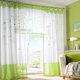 thumbnail image 1 of Floral Sheer Curtains Voile Embroidery Tab Top Window Panels for Bedroom Living Room Decoration 2 Panels, Green, W140cm x H225cm, 1 of 5