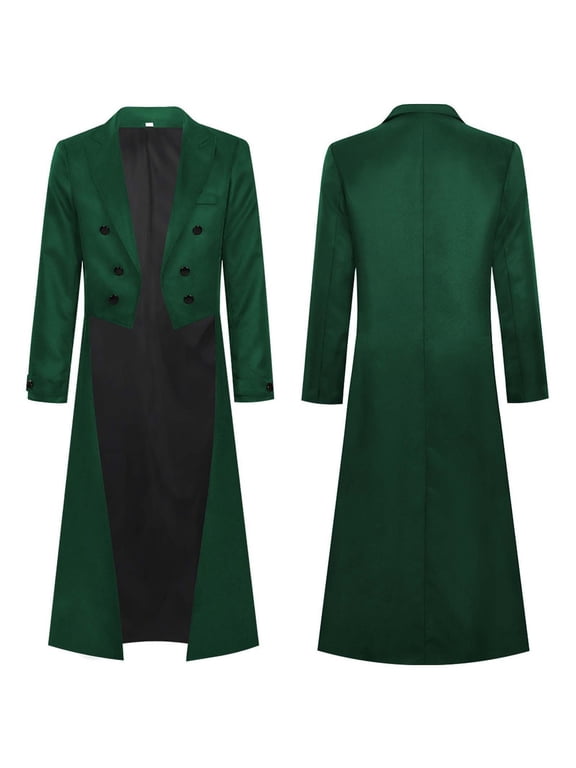 Gothic Tailcoat Jacket Frock Coat Cosplay for Themed Events