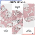 thumbnail image 4 of Wobogo Skulls Bones Pink Pattern Long Pajama Pants Bottoms Soft Sleepwear with Pockets, 4 of 9