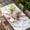White, variant on Bunny Easter Table Cloths for 6 Foot Rectangle Tables, Spring Floral Pastoral Wooden Patio Waterproof Elastic Fitted Tablecloths, Washable Rectangular Table Cover for Camping