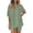 Bean Green, variant on Women's Two Piece Lounge Set Summer Casual Oversized Shirts Biker Shorts Matching Airport Travel Outfit