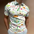 thumbnail image 2 of Happy Passover Men Zipper T-shirt Summer Casual Short Sleeve T-shirt Top, 2 of 7