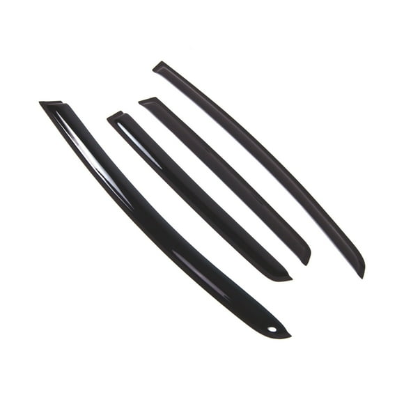 Car Window Rain Guard | Outside Mount Visors Auto Side Window Deflectors | Windows Visor Rain Shields Compatible with 2015-2016 Honda Fit | 4 Pcs Set, WD2-799, Dark Smoke