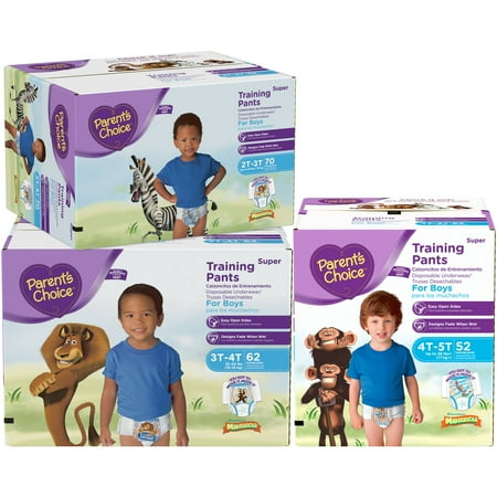 Parent's Choice Boy' Training Pants, Super Pack, 3T-4T, 62 ct