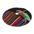 thumbnail image 2 of KLL Christmas Tree Skirt,Party Decorations Farmhouse for Christmas Decorations Holiday Party 48" -Chameleon Panther On Colored Pencils, 2 of 6