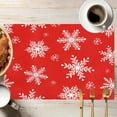 thumbnail image 4 of Wadada Christmas Placemats Table Placemats Plastic Seasonal Table Mats Decoration Washable Red Winter Xmas Holiday Placemats Decoration for Kids Home Kitchen Dining Room Housewarming Gifts, 4 of 6
