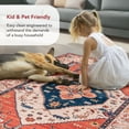 thumbnail image 5 of nuLOOM Carolyn SpinClean Machine Washable Tribal Motif Area Rug, 6', Round, Carolyn Rust, 5 of 12