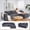 Gray, variant on Frxeyaliz 100" Corduroy Modular Sectional Sofa, Boneless L-Shape Couch with Deep Seats, No Assembly Required for Living Room, Gray