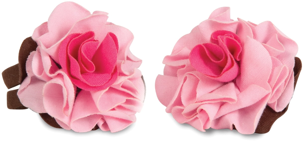 Pavilion-  Light/Dark Pink Baby Booties (6-18 Months)