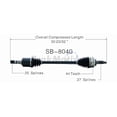 thumbnail image 1 of TrakMotive CV Axle Shaft SB-8040 Premium; OEM Replacement, 1 of 4