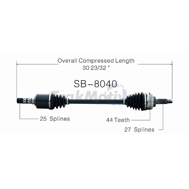 TrakMotive CV Axle Shaft SB-8040 Premium; OEM Replacement