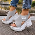 thumbnail image 4 of Dakaela Women's Platform Wedge Sandals Hollow out Non Slip Walking Sneakers Orthopedic Open Toe Casual Summer Sport Shoes with Arch Support Size 6-10, 4 of 9
