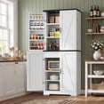 thumbnail image 3 of Walsunny Pantry Cabinets with Drawer Doors Shelves 67 Inches Tall Wooden Food Storage Cabinet Freestanding for Microwave Kitchen Storage Dining Room White, 3 of 8
