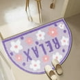 thumbnail image 4 of Btomtd 15.74' x 23.62' Semicircle Bath Rug Floor Mat Thickened Toilet Cover Secure Base Restroom Carpet Absorbent Layer, Purple, 4 of 6