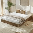 thumbnail image 1 of Wood Bed Frame, Fluted Wooden Platform Bed, Easy Assembly, No Box Spring Needed, Noise Free, 1 of 6