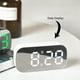 thumbnail image 3 of Naiovety Reloj despertador Pantalla digital Reloj de conjuntos de alarmas Ajuste de brillo 2. Hora Fecha Electrodomésticos luz verde negra, 3 of 6
