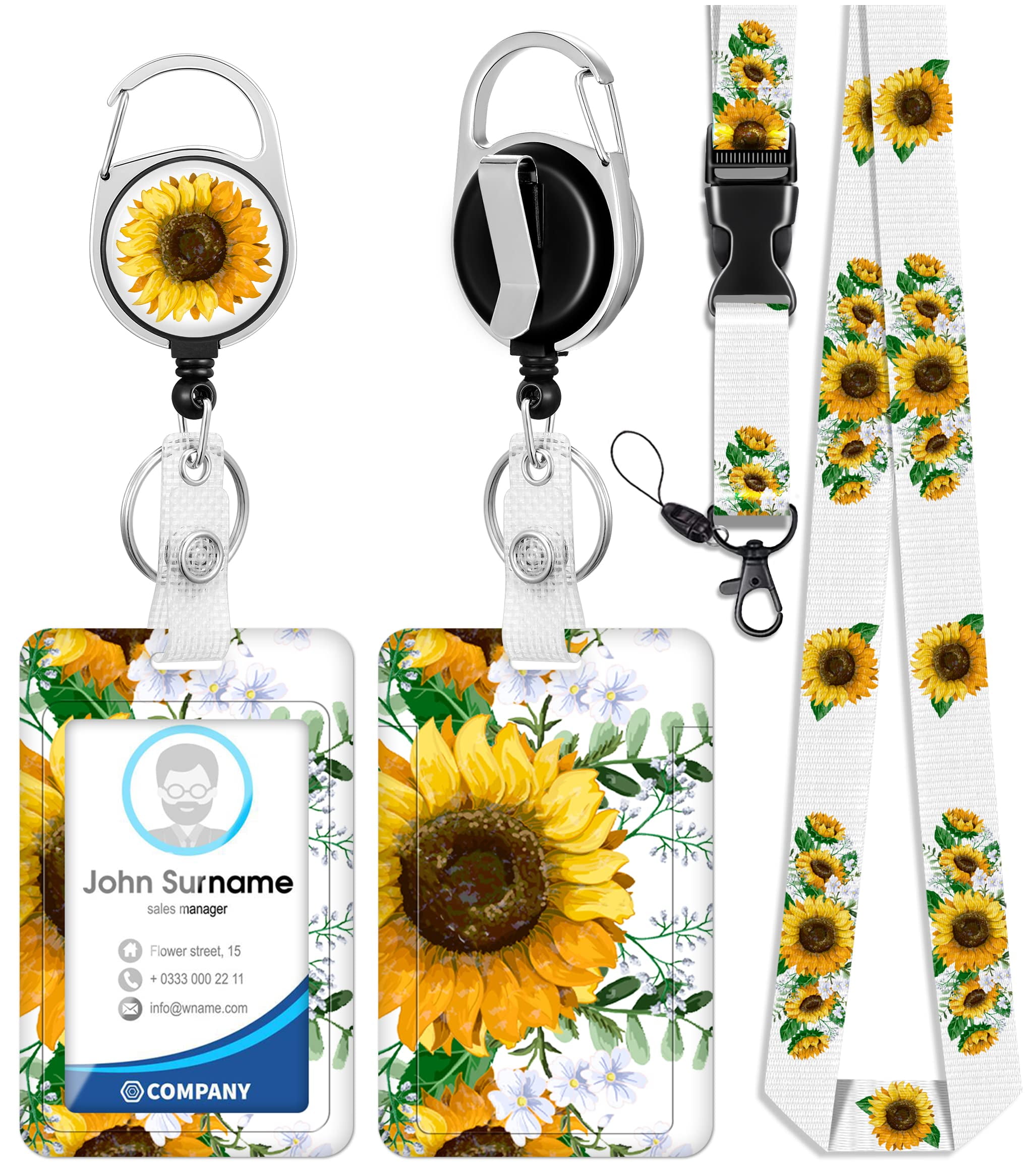 Bold Sunflower Clear Rhinestone Magnetic Pendant Badge Holder, Magnetic  Brooch, ID Holder, Reading Glasses Holder