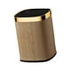 thumbnail image 3 of Basura de basura Wasting Basket Modern, cuero PU, lavabo de recipientes de basura para el hogar, la oficina, la lavandería, el dormitorio 12L Square Gold, 3 of 8