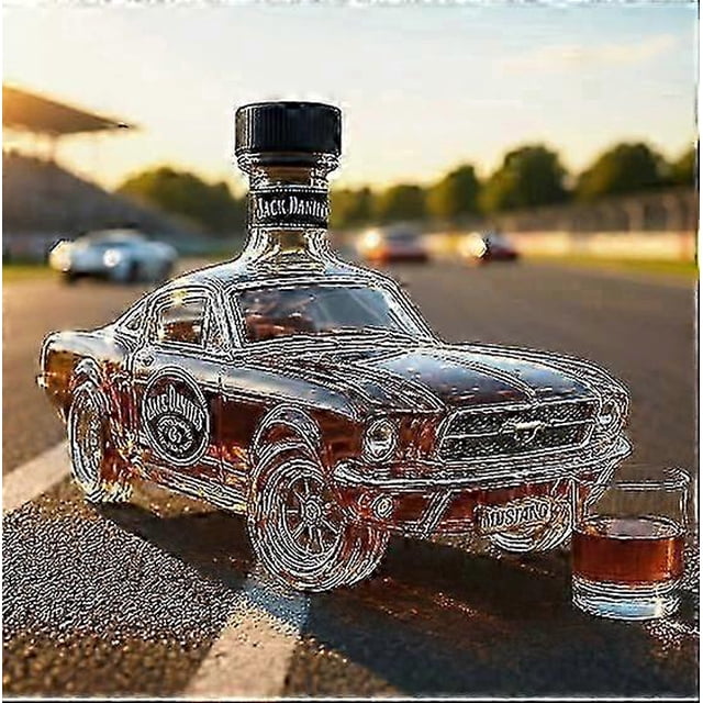 New Whiskey Glass Decanter, Halloween Fun Whiskey Bottle, Home Bar Decoration Gift Whiskey Decanter Set