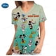 thumbnail image 3 of Bata de bolsillo de Mickey de Disney, uniforme de enfermera de atención médica navideña, camisa de trabajo de enfermera con estampado de Mickey Mouse de dibujos animados para mujer, 3 of 5