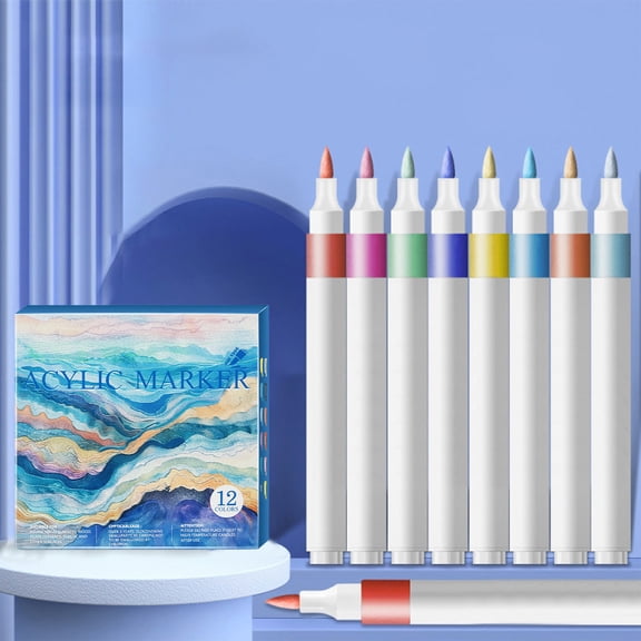 YIMWNYI Soft Tip Watercolor Pens, Acrylic Markers, Versatile Art Supplies, Bright Colors for Painting and Calligraphy, Water-Based Brush Pens for Canvas and Paper