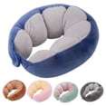 thumbnail image 4 of Homerr U-shaped Travel Pillow Portable Travel Pillow Neck Support Cushion -Soft Breathable Washable Non-Fading Adjustable Airplane Car Travel Cushion Memory Foam Neck Pillow, 4 of 9