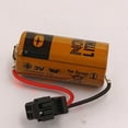 thumbnail image 5 of 5 Pcs CR2/38.L 3V 2000mAh Battery for Fuji FDK CR2/3 8.L 3V PLC Lithium Battery ER17/33 Equivalent with Black Plug, 5 of 5