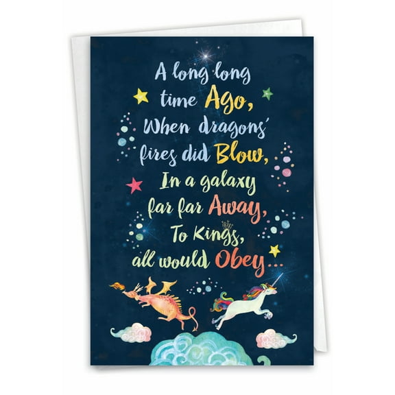 1 Funny Birthday Card with Envelope - Long Ago and Far Away C6894BDG
