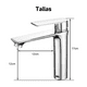 thumbnail image 2 of Llaves Para Lavabo Belug Grifo Baño Llave Monomando Mezcladora plata, 2 of 4