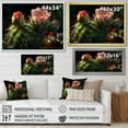 thumbnail image 4 of Designart "Green Red Cactus landscape" Floral Floater Framed Wall Art Living Room, 4 of 7